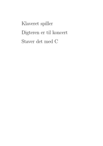 Klaveret spiller